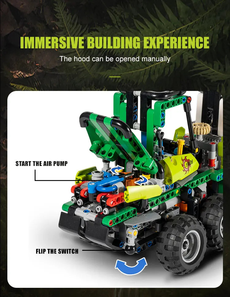 Mould King 19006 - Máquina Forestal Neumática con Control por Aplicación (938 Piezas)