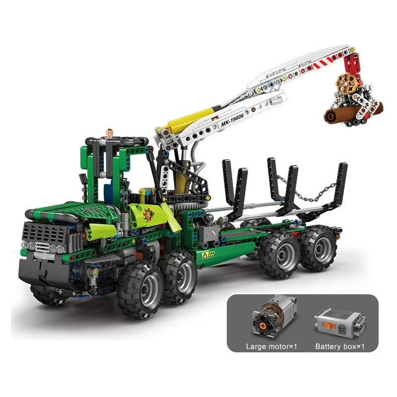 Mould King 19006 - Máquina Forestal Neumática con Control por Aplicación (938 Piezas)
