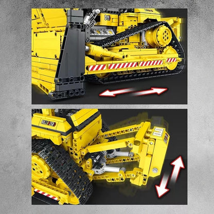 Reobrix 22001 - Camión Grúa Bulldozer D11 de Ingeniería Mecánica RC (1988 Piezas) - detalle 3