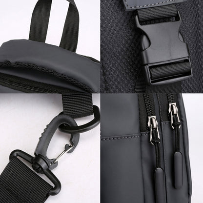 HaoShuai 1100-1 Men Chest Bag Multifuncional Single / Double Shoulder Backpack con puerto de carga USB externo, 1100-1 Khaki, 1100-1 Dark Blue, 1100-1 Black, 1100-1 Gray, 1100-1 Army Green