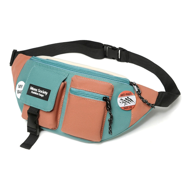 Bolso bandolera de lona con un solo hombro, bolso deportivo ligero para el pecho, Black, Black+Lanyard, Orange, Orange+Lanyard, Blue, Blue+Lanyard, Green, Green+Lanyard