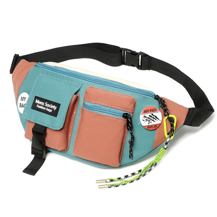 Bolso bandolera de lona con un solo hombro, bolso deportivo ligero para el pecho, Black, Black+Lanyard, Orange, Orange+Lanyard, Blue, Blue+Lanyard, Green, Green+Lanyard