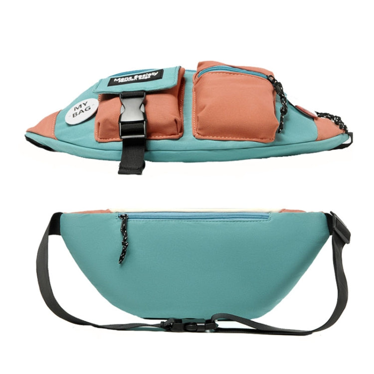 Bolso bandolera de lona con un solo hombro, bolso deportivo ligero para el pecho, Black, Black+Lanyard, Orange, Orange+Lanyard, Blue, Blue+Lanyard, Green, Green+Lanyard