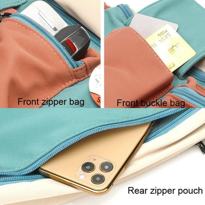 Bolso bandolera de lona con un solo hombro, bolso deportivo ligero para el pecho, Black, Black+Lanyard, Orange, Orange+Lanyard, Blue, Blue+Lanyard, Green, Green+Lanyard