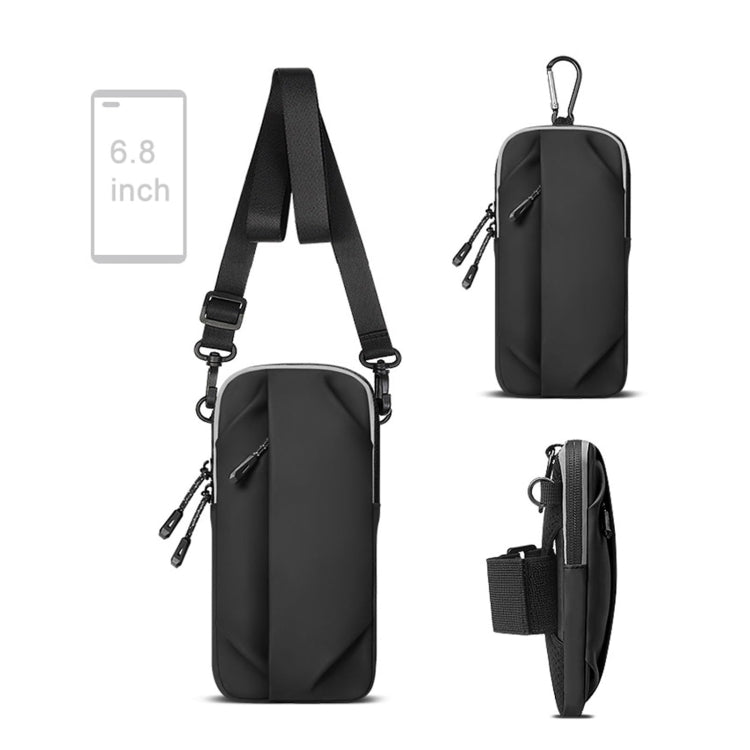 Bolso cruzado para deportes al aire libre, bolso cruzado para teléfono móvil multifunción para hombres y mujeres
