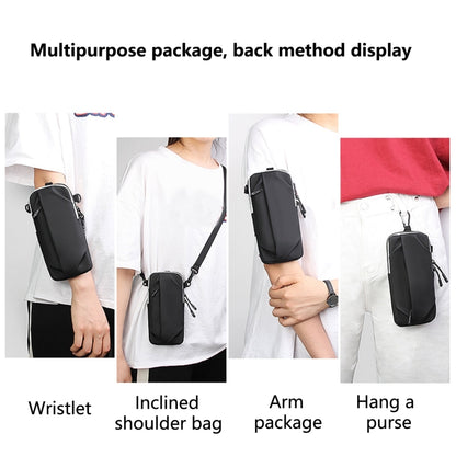 Bolso cruzado para deportes al aire libre, bolso cruzado para teléfono móvil multifunción para hombres y mujeres