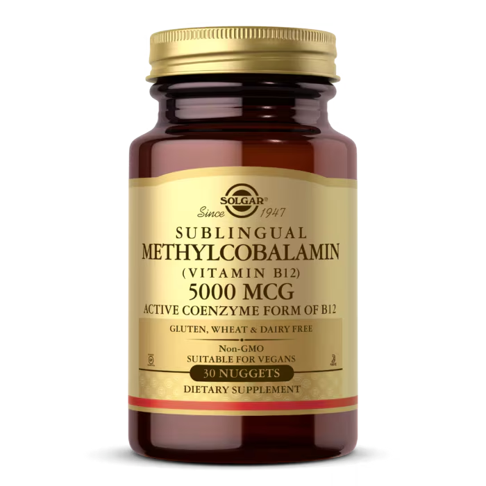 Solgar Methylcobalamin Sublingual Vitamina B12 5000 mcg 30 Pastas