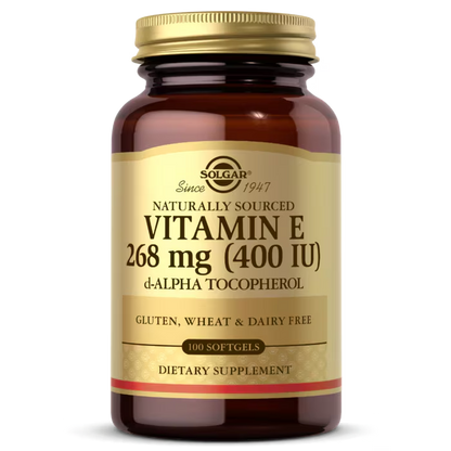 Solgar Vitamina E D-Alpha Tocopherol plus 268 mg  100 Capsulas