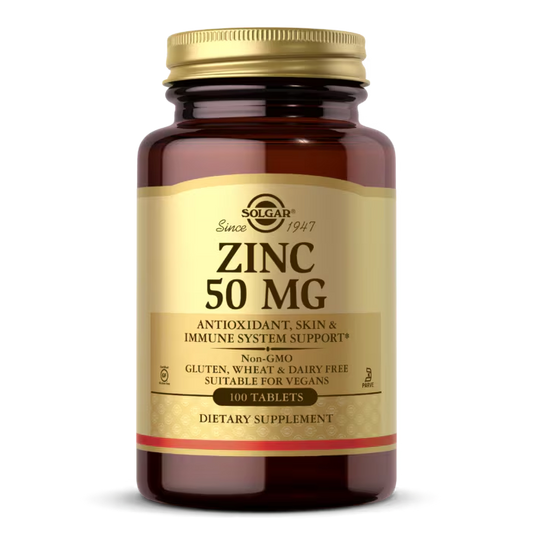 Zinc Salud Inmune 50 Mg 100 Tabletas Solgar
